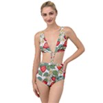 Strawberry-fruits Tied Up Two Piece Swimsuit
