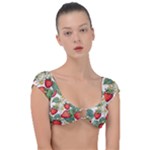 Strawberry-fruits Cap Sleeve Ring Bikini Top