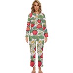 Strawberry-fruits Womens  Long Sleeve Lightweight Pajamas Set