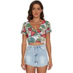 Strawberry-fruits V-Neck Crop Top