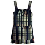 Stained Glass Window Gothic Kids  Layered Skirt Swimsuit
