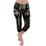 Stained Glass Window Gothic Lightweight Velour Capri Yoga Leggings