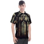 Stained Glass Window Gothic Men s Polo T-Shirt