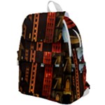 Sci-fi Futuristic Science Fiction City Neon Scene Artistic Technology Machine Fantasy Gothic Town Bu Top Flap Backpack