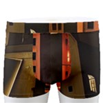 Sci-fi Futuristic Science Fiction City Neon Scene Artistic Technology Machine Fantasy Gothic Town Bu Men s Boxer Briefs