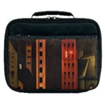 Sci-fi Futuristic Science Fiction City Neon Scene Artistic Technology Machine Fantasy Gothic Town Bu Lunch Bag