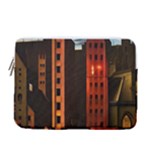 Sci-fi Futuristic Science Fiction City Neon Scene Artistic Technology Machine Fantasy Gothic Town Bu 13  Vertical Laptop Sleeve Case With Pocket