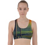 Outdoors Night Moon Full Moon Trees Setting Scene Forest Woods Light Moonlight Nature Wilderness Lan Back Weave Sports Bra