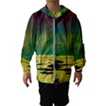 Nature Swamp Water Sunset Spooky Night Reflections Bayou Lake Kids  Hooded Windbreaker