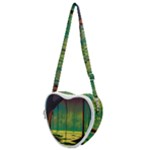 Nature Swamp Water Sunset Spooky Night Reflections Bayou Lake Heart Shoulder Bag