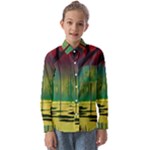 Nature Swamp Water Sunset Spooky Night Reflections Bayou Lake Kids  Long Sleeve Shirt