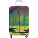 Nature Swamp Water Sunset Spooky Night Reflections Bayou Lake Luggage Cover (Large)