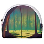 Nature Swamp Water Sunset Spooky Night Reflections Bayou Lake Horseshoe Style Canvas Pouch