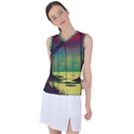 Nature Swamp Water Sunset Spooky Night Reflections Bayou Lake Women s Sleeveless Sports Top