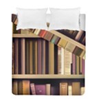 Books Bookshelves Office Fantasy Background Artwork Book Cover Apothecary Book Nook Literature Libra Duvet Cover Double Side (Full/ Double Size)