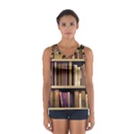 Books Bookshelves Office Fantasy Background Artwork Book Cover Apothecary Book Nook Literature Libra Sport Tank Top 