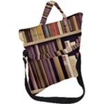 Books Bookshelves Office Fantasy Background Artwork Book Cover Apothecary Book Nook Literature Libra Fold Over Handle Tote Bag