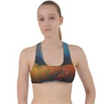 Wildflowers Field Outdoors Clouds Trees Cover Art Storm Mysterious Dream Landscape Criss Cross Racerback Sports Bra