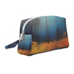 Wildflowers Field Outdoors Clouds Trees Cover Art Storm Mysterious Dream Landscape Wristlet Pouch Bag (Medium)