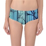 Nature Outdoors Night Trees Scene Forest Woods Light Moonlight Wilderness Stars Mid-Waist Bikini Bottoms