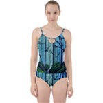 Nature Outdoors Night Trees Scene Forest Woods Light Moonlight Wilderness Stars Cut Out Top Tankini Set