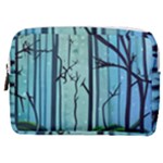 Nature Outdoors Night Trees Scene Forest Woods Light Moonlight Wilderness Stars Make Up Pouch (Medium)