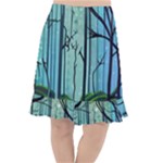 Nature Outdoors Night Trees Scene Forest Woods Light Moonlight Wilderness Stars Fishtail Chiffon Skirt