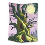 Outdoors Night Full Moon Setting Scene Woods Light Moonlight Nature Wilderness Landscape Medium Tapestry