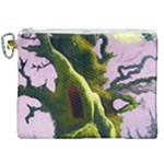 Outdoors Night Full Moon Setting Scene Woods Light Moonlight Nature Wilderness Landscape Canvas Cosmetic Bag (XXL)