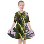 Outdoors Night Full Moon Setting Scene Woods Light Moonlight Nature Wilderness Landscape Kids  All Frills Chiffon Dress