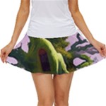 Outdoors Night Full Moon Setting Scene Woods Light Moonlight Nature Wilderness Landscape Women s Skort