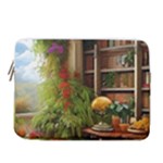 Room Interior Library Books Bookshelves Reading Literature Study Fiction Old Manor Book Nook Reading 15  Vertical Laptop Sleeve Case With Pocket