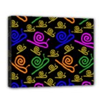 Pattern Repetition Snail Blue Deluxe Canvas 20  x 16  (Stretched)