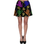 Pattern Repetition Snail Blue Skater Skirt