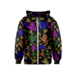 Pattern Repetition Snail Blue Kids  Zipper Hoodie