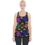Pattern Repetition Snail Blue Piece Up Tank Top