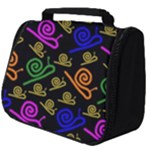 Pattern Repetition Snail Blue Full Print Travel Pouch (Big)