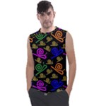 Pattern Repetition Snail Blue Men s Regular Tank Top