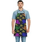 Pattern Repetition Snail Blue Kitchen Apron