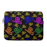 Pattern Repetition Snail Blue 15  Vertical Laptop Sleeve Case With Pocket