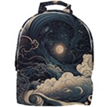Starry Sky Moon Space Cosmic Galaxy Nature Art Clouds Art Nouveau Abstract Mini Full Print Backpack