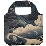 Starry Sky Moon Space Cosmic Galaxy Nature Art Clouds Art Nouveau Abstract Foldable Grocery Recycle Bag
