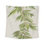 Watercolor Leaves Branch Nature Plant Growing Still Life Botanical Study Square Tapestry (Small)