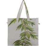 Watercolor Leaves Branch Nature Plant Growing Still Life Botanical Study Canvas Travel Bag