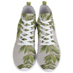 Watercolor Leaves Branch Nature Plant Growing Still Life Botanical Study Men s Lightweight High Top Sneakers
