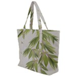 Watercolor Leaves Branch Nature Plant Growing Still Life Botanical Study Zip Up Canvas Bag