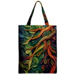 Outdoors Night Setting Scene Forest Woods Light Moonlight Nature Wilderness Leaves Branches Abstract Zipper Classic Tote Bag