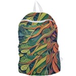 Outdoors Night Setting Scene Forest Woods Light Moonlight Nature Wilderness Leaves Branches Abstract Foldable Lightweight Backpack