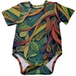 Outdoors Night Setting Scene Forest Woods Light Moonlight Nature Wilderness Leaves Branches Abstract Baby Short Sleeve Bodysuit