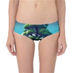 Pine Moon Tree Landscape Nature Scene Stars Setting Night Midnight Full Moon Classic Bikini Bottoms